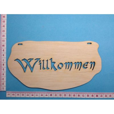 16cm - Schild "Willkommen" 20cm | BAH7920 / EAN:4251267113910