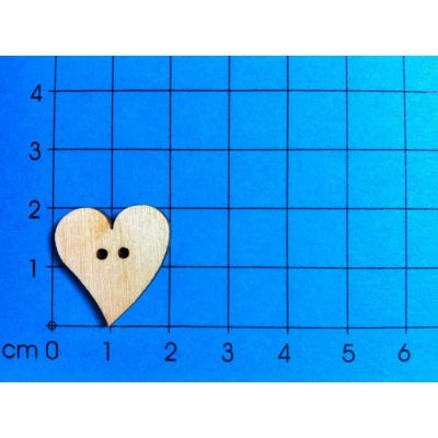 18mm - Knopf: Herz geschwungen in verschiedenen Größen | BUH160. / EAN:4250382850793