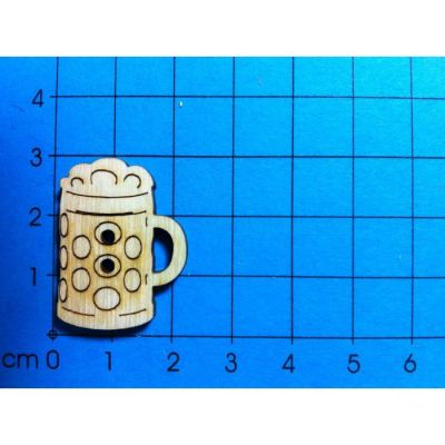 30mm bemalt - Knopf: Maßkrug mit Schaum 30 mm | BUH3402 / EAN:4250382859437