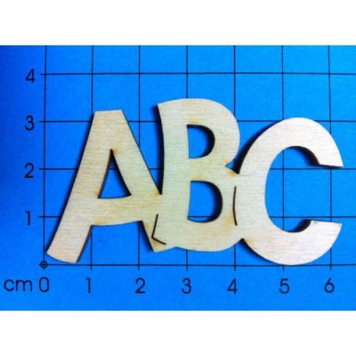 40mm - Schriftzug "ABC" in verschiedenen Größen | ABCH100.. / EAN:4250382823247