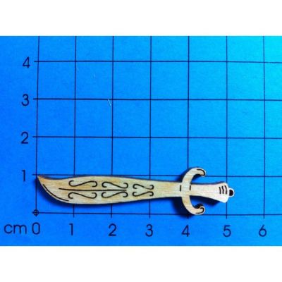 50 mm - Holz Kleinteile gelasert Schwert 50mm | RIH4705 / EAN:4250382816300