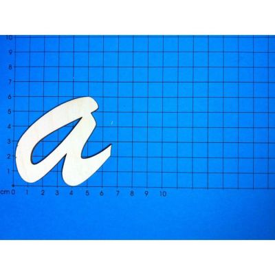 A, A - ABC Holz Kleinbuchstaben Schreibschrift 100mm natur | ABH 120 Ö