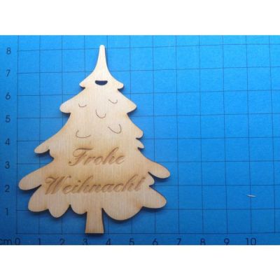 Geschenkanhänger: Baum stilisiert 80mm "Schöne Weihnachtszeit" graviert | DW-WTG 1008 / EAN:4250382889748