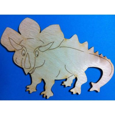 Holz DINOSAURIER TRICERATOPS 30mm - 160mm | DSH37.. / EAN:4250382855293