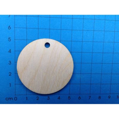 Kreis 50mm aus Holz mit Loch | OSH0350ML / EAN:4251267116331