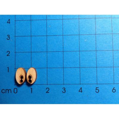 Mini - Augenpaar "Oval" mini, klein oder groß u.a FÜR SORGENFRESSER | KUM370. / EAN:4250382866220