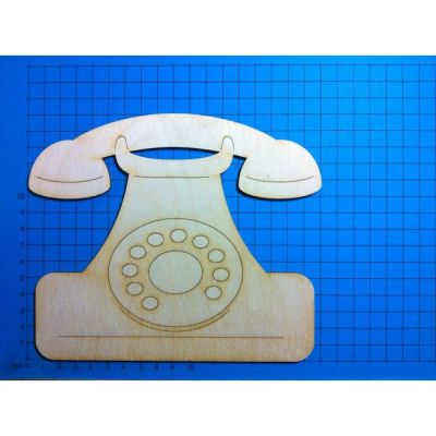 Telefon mit Wählscheibe 150 mm/Türschild mit 2 Löchern | PCH2315 / EAN:4250382850229