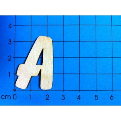 U, W - ABC Holzbuchstaben natur Kleinteile gelasert 33mm | ABH 33-Ö