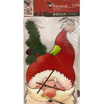4 Folienbeutel Plätzchentüte Weihnachten Advent Geschenktüte Nikolaus günstig | BR-226 / EAN:4037684462264