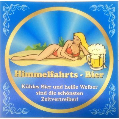 Aufkleber Flaschenetikett Himmelfahrtsbier Spruch Bierflasche Top! | NM-601