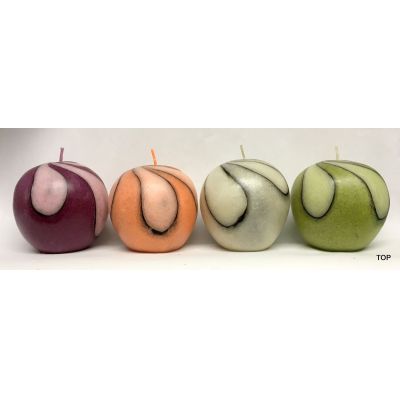 Bordeaux - Kerzen in Form eines Apfels Handfertigung flambiert | AK-400 / EAN:5903722354763