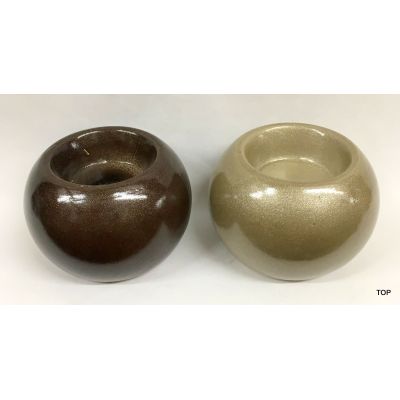 Braun - Teelichthalter Kerzenhalter Deko-Teelichthalter Keramik Farbe | 48536 / EAN:4015861485367