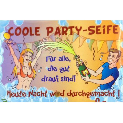 COOLE PARTY SEIFE Pflegeseife Geschenk GAG Seife 100g | 24908 / EAN:4012221249089