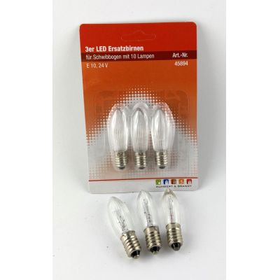 Ersatzbirnen für 10 flammigen Lichterbogen Typ E10,34V,3 W  | BR-45894 / EAN:4037684458946