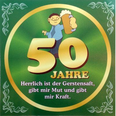 Flaschenetikett Bier 50.Geburtstag Jubiläum Geschenkidee Präsent | NM-9903