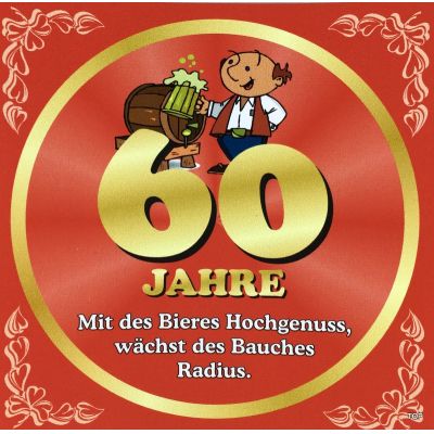 Flaschenetikett Bier 60.Geburtstag Jubiläum Geschenkidee Präsent | NM-9904