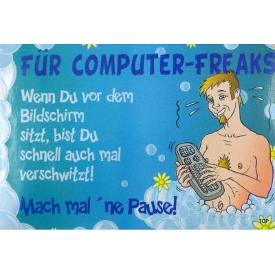 FÜR COMPUTER-FREAKS SEIFE Pflegeseife Geschenk GAG Seife 100g | 24902 / EAN:4012221249027