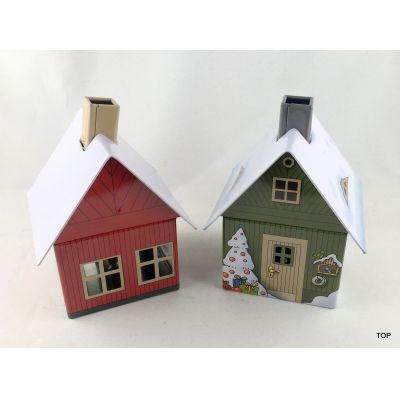 Grün - Räucherhaus grün oder rot mit intergriertem Räucherkerzenhalter | 10000 / EAN:4015774022048
