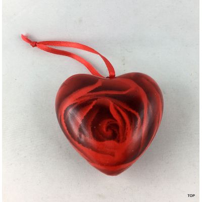 Herz mit Rosenmuster und Aufhänger Geschenkidee Dekoration | 43705 / EAN:4015861437052