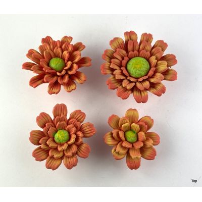 Keramik Blumenblüte Gerbera Set 4 Größen niedliche farbenfrohe Blumen | K-05549 / EAN:4015861055485