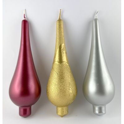 Metallic Bordeaux - Kerze metallic Formkerze A Lampenkerze Weihnachten günstig A | AT-8026SA / EAN:5903722000127