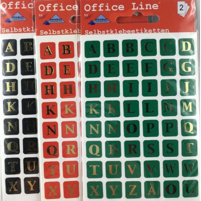 Rot - Buchstabenetiketten A-Z Schriftgröße 8 mm Klebesticker | 30017-019 / EAN:4021434300180