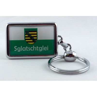 Schlüsselanhänger Sachsen Sglatschtglei massives Metall 3D | NM-131 / EAN:4250825196792