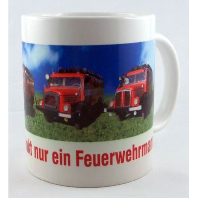 Tasse Kaffeetasse Kaffeebecher Feuerwehrmann Porzellan | NM-12 / EAN:4250825195030