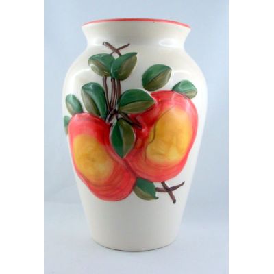 Trauben - Keramik Vase H 15 cm mit Motiven glasiert Wohnbereich Dekoration günstig | AM7213 / EAN:4015861072130