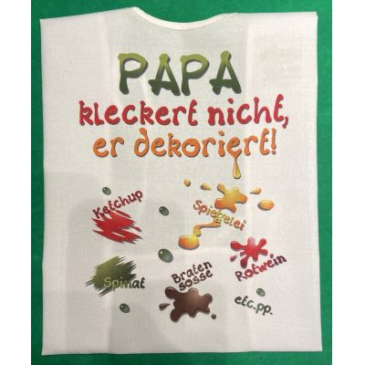 XL Latz Papa kleckert nicht, er dekoriert Lätzchen Erwachsene | 99010