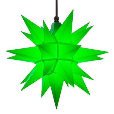 Kabel 5m Kappe grün - A4 grün Kunststoff Herrnhuter Stern für Außen und Innen | 30410