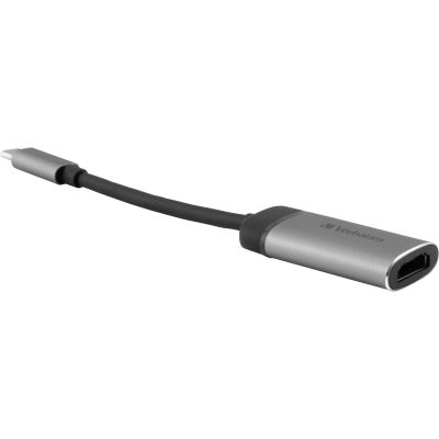 Adapter USB-C auf HDMI 4K von Verbatim, 10cm Kabel, Aluminiumgehäuse | 1110033ett / EAN:23942491439