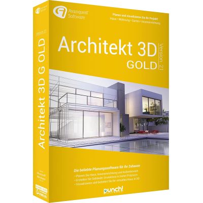 Architekt 3D Gold - Version 21 (Code-in-a-Box) | 613052jak / EAN:4023126122971