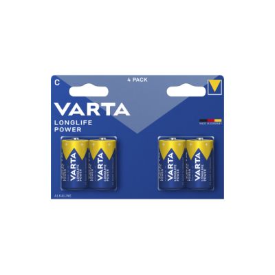 Baby-Batterie VARTA "Longlife Power" Alkaline, Typ C, LR14, 1,5V, 4er Pack | 1300570ett / EAN:4008496559350