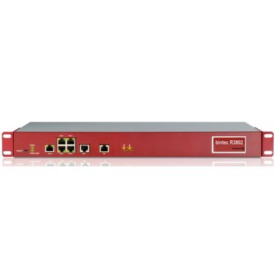 Binetec VPN-Gateway / bintec R3802 / inkl. SHDSL.bis Modem (max. 22,8 Mbit) / 1x ISDN / 5x 10/100/1000TX | 95144303dre / EAN:4044763004611