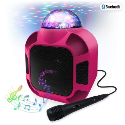 Bluetooth Karaoke- Lautsprecher, mit Mikrofon,12000mAh Akku, Mini USB, AUX, Pink | 1453181ett / EAN:8717278860121