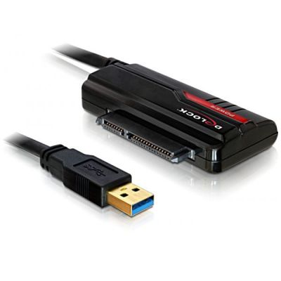 DeLock SATA Converter USB 3.0 / SATA Delock mit Netzteil 61757 | 146377dre / EAN:4043619617579
