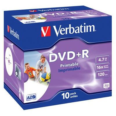 DVD+R 4,7GB Verbatim DL+ 16x 10er Pack | 250334dre / EAN:0023942435082
