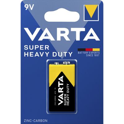 E-Block Batterie VARTA "Super Heavy Duty", Zink-Kohle, 6F22, 9V | 1311906ett / EAN:4008496556427