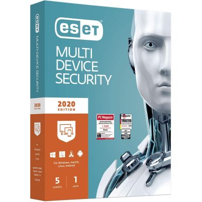 ESET Multi-Device Security 2020 Edition (5 User I 1 Jahr) (PC+Mac+Linux+Android) (Code in a Box) | 575392jak / EAN:4022863006032