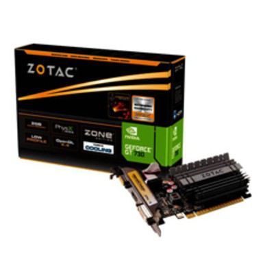 Grafikkarte ZOTAC 2GB GeForce GT 730, VGA, DVI, HDMI PCI-E | 1121371dre / EAN:4895173605109