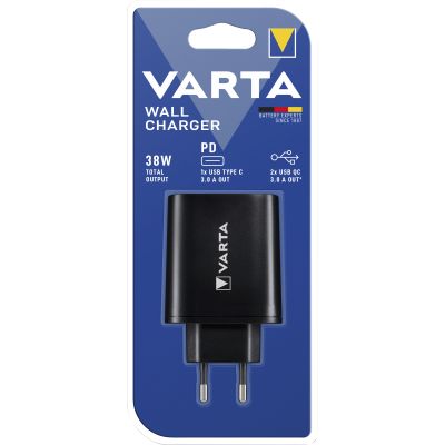 Ladeadapter VARTA, Wall-Charger, schwarz, 2x USB-A, 2x USB-C | 1300593ett / EAN:4008496986958