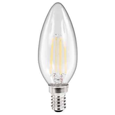 LED Filament Kerzenlampe McShine "Filed", E14, 4W, 490 lm, warmweiß, klar | 1451358ett / EAN:4250967307377