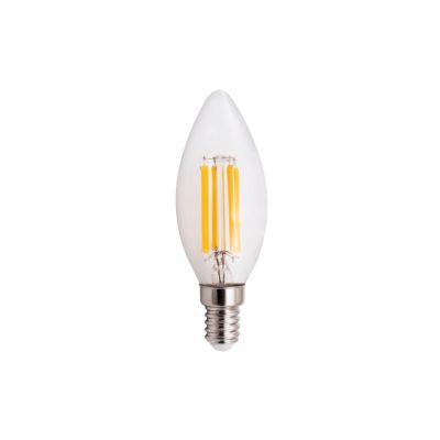 LED Filament Kerzenlampe McShine "Filed", E14, 6W, 820 lm, warmweiß, klar | 1452804ett / EAN:4250967331433