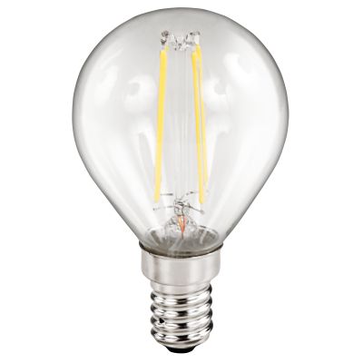 LED Filament Tropfenlampe McShine "Filed", E14, 2W, 260 lm, warmweiß, klar | 1451113ett / EAN:4250967301023