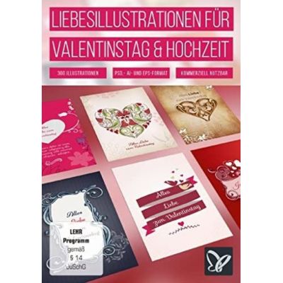 Liebesillustrationen für Valentinstag und Hochzeit (Win+Mac) | 483010jak / EAN:9783960650041