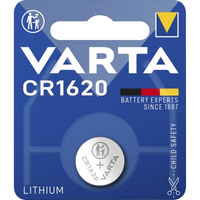 Lithium-Knopfzelle "Electronics" VARTA, CR1620, 70mAh, 3V, 1er-Blister | 1311944ett / EAN:4008496276936
