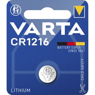 Lithium-Knopfzelle VARTA "Electronics", CR 1216, 25mAh, 3V, 1er-Blister | 1311941ett / EAN:4008496270705