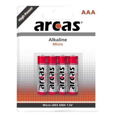 Micro-Batterie Alkaline 1,5V, Typ AAA/LR03, 4er-Pack | 1300345ett / EAN:4260030254033