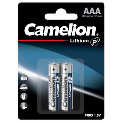 Micro-Batterie CAMELION Lithium 1,5V, Typ AAA/FR03, 2er-Blister | 1300225ett / EAN:4044499212823
